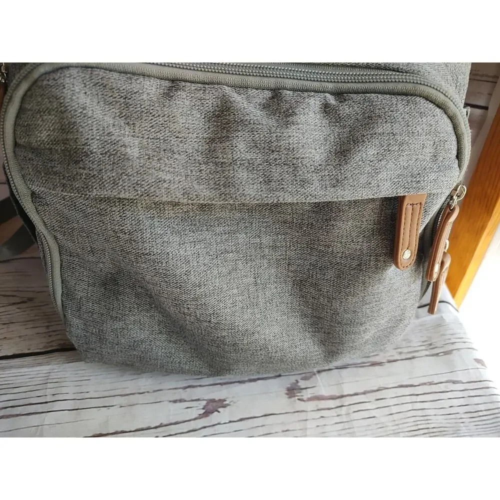 Ruvalino Multifunction Travel Diaper Bag Backpack Back Pack, Brown Gray Grey